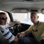 Hunnicutt & I in the car